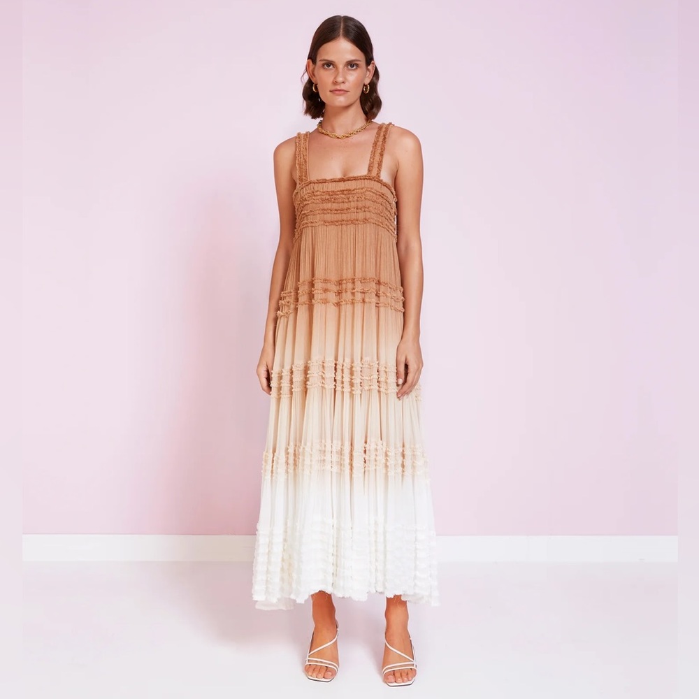 Magali Pascal Viola Dress in Sunset Peach, NWT, Small